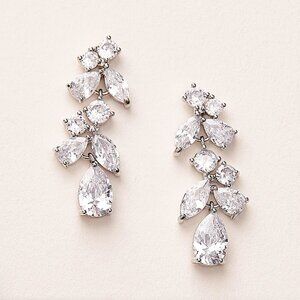 NEW~ Anthropologie BHLDN Crystal Cluster Dangle Earrings